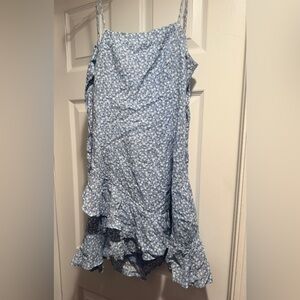 Princess Polly Blue Floral Ruffle Dress size 6